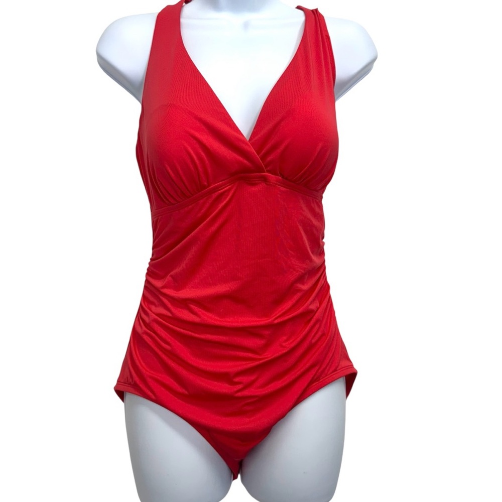 Jantzen One Piece Swimsuit with  Ruching Size 10